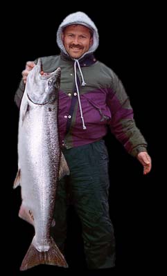 A nice chinook salmon caught in late May.