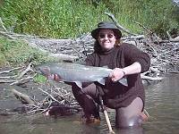 Corey with a fish in the sunshine!