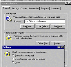 How to set IE to always check for a newer version of any webpage.